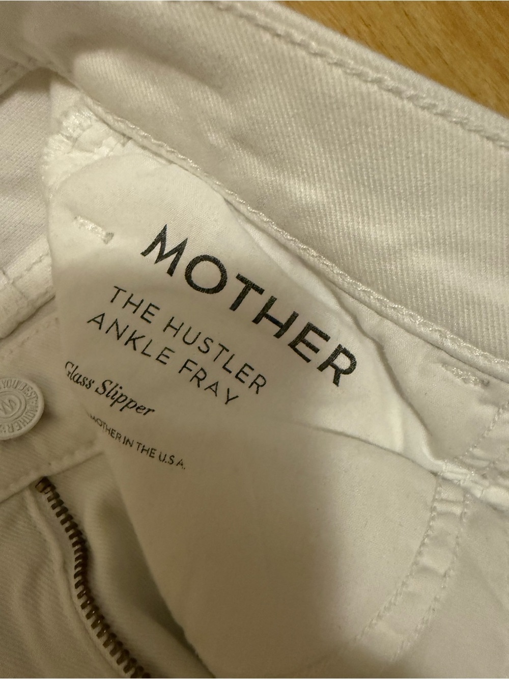 MOTHER The Hustler Ankle Fray Pants - White